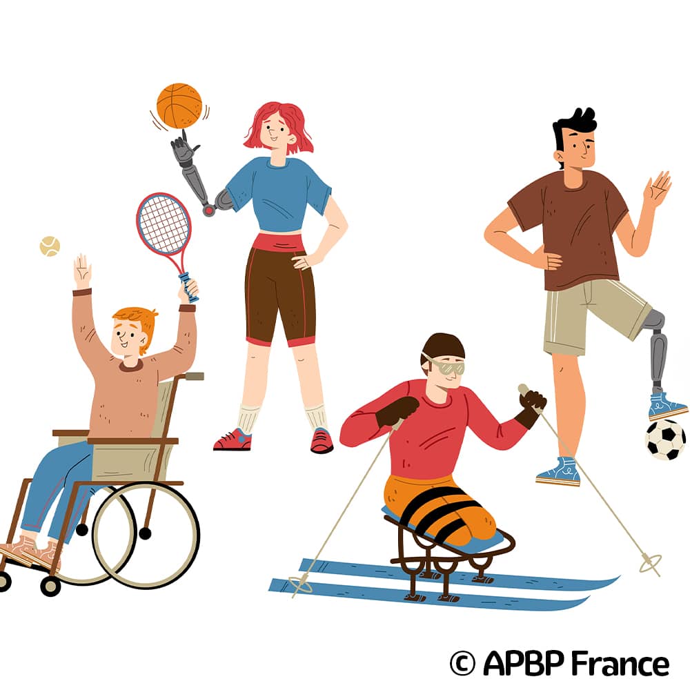 Personnes en situation de handicap pratiquant des activités sportives adaptées