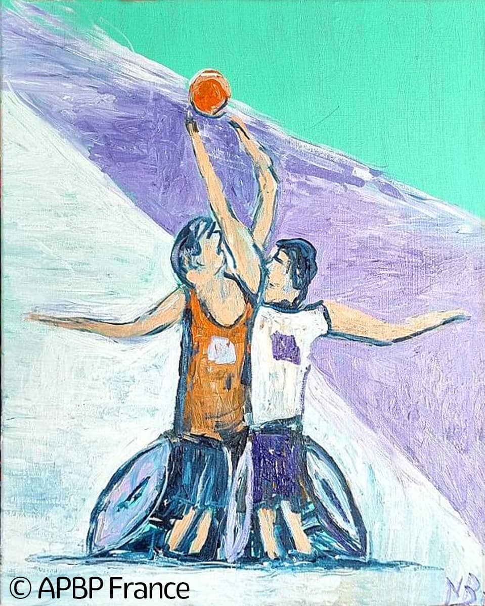 Oeuvre Nicolas Boussin Jeux Paralympiques - Basketball