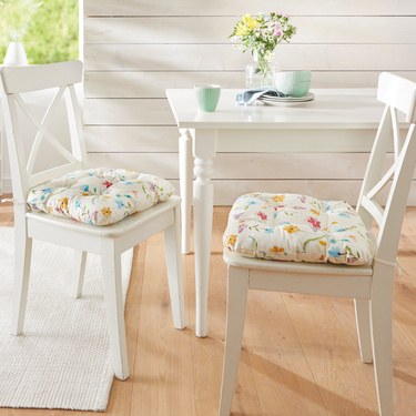 Galette de chaise Fleurs, lot de 2