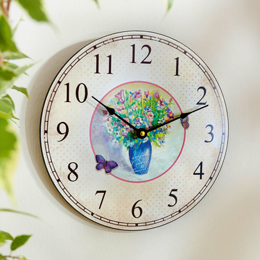 Horloge murale Bouquet fleuri