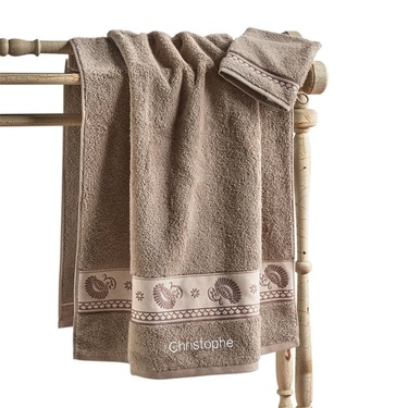 Drap de bain et gant ficelle