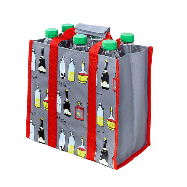 Rangement Bouteille Lot De 2 Sacs à Bouteilles En Feutre - Porte 6 Bouteilles - Pliable Avec Poignées - 24x18x16cm - Idéal Vin, Bière - Gris Foncé Sac Vin Bière Réutilisable