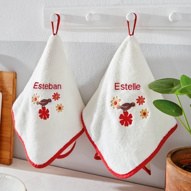 Essuie-mains blanc, lot de 2 