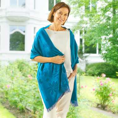 Étole légère bleue 