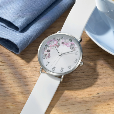 Montre femme Fleurs et papillons 
