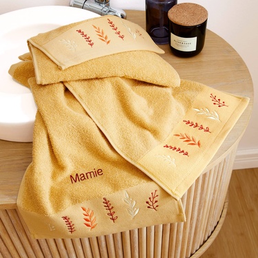 Serviette invité jaune miel, lot de 3 