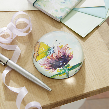Presse-papiers Papillon sur fleur 