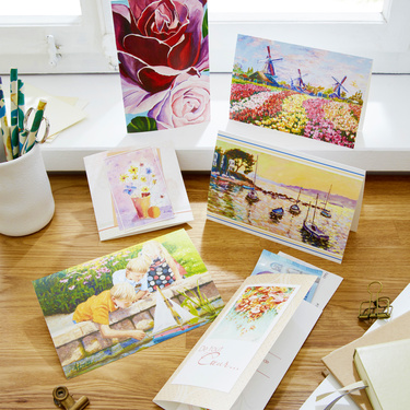 Cartes variées de printemps, lot de 6 