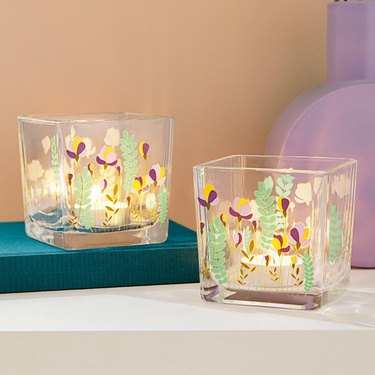 Photophore Fleurs des champs, lot de 2 