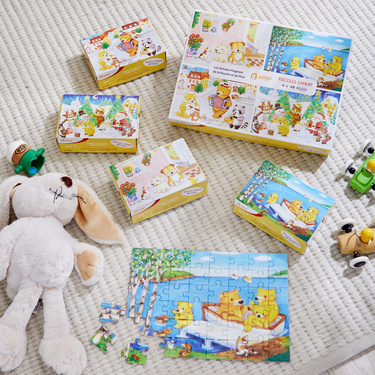 Boite de 4 puzzles enfant Loisirs 