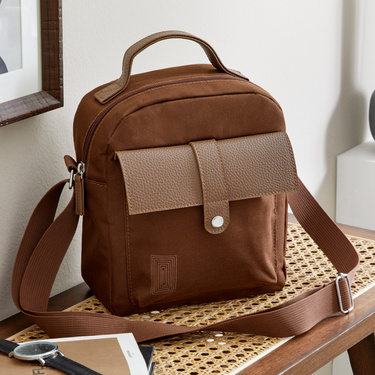 Sacoche bandoulière homme marron 