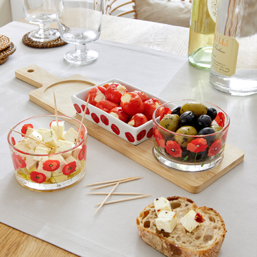 Plateau apéritif Coquelicots 
