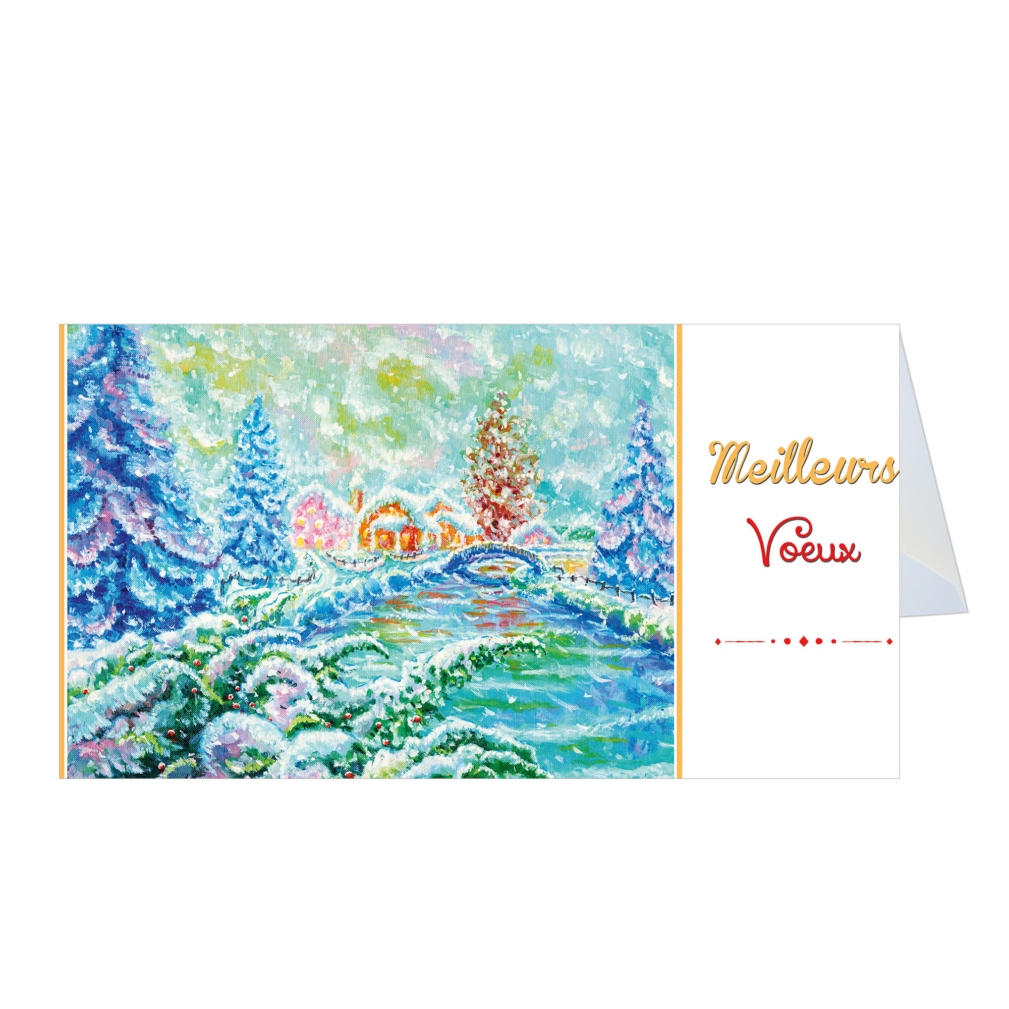 Carte porte-billet, Joyeux Noël, 12/paquet