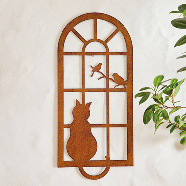 Décoration murale Chat et oiseaux 