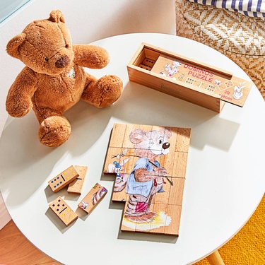 Jeu de dominos/puzzle en bois 