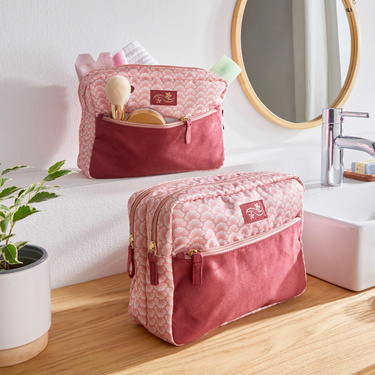 Trousse de toilette femme rose 