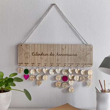 Kit calendrier des anniversaires en bois 