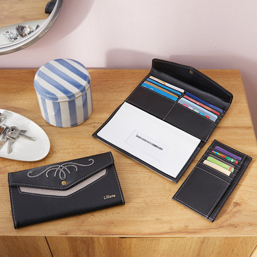 Porte chéquier et pochette porte-cartes 