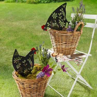 Poule décorative, lot de 2 